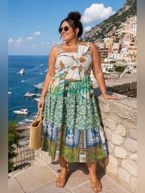 farm rio green forest birds midi dress | Dresses | Farm Rio Tropical Gently Used Toucan tree